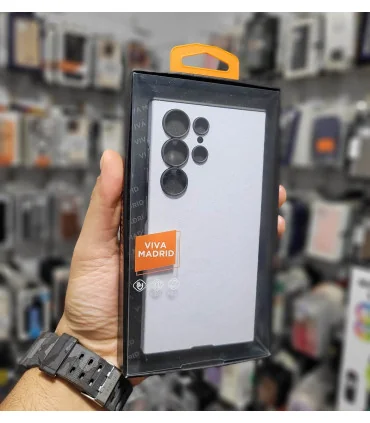 قاب چرم s25 ultra دور متال viva madrid