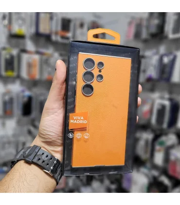 قاب چرم s25 ultra دور متال viva madrid