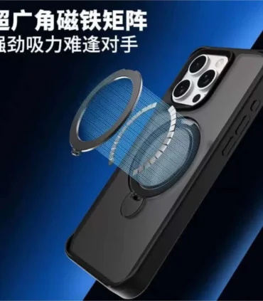 قاب مات ایفون 14 پرو هولدر فلزی مگ سیف star light