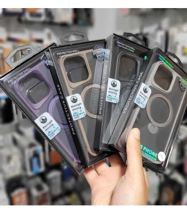 قاب مات ایفون 14 پرو هولدر فلزی مگ سیف star light