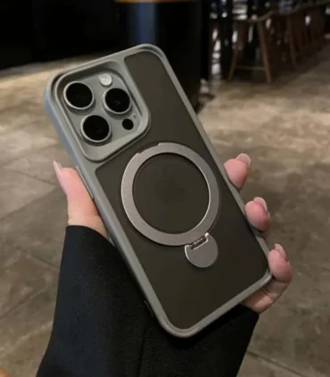 قاب مات ایفون 14 پرومکس هولدر فلزی مگ سیف star light