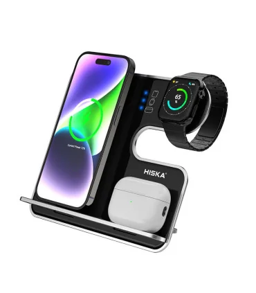 شارژر وایرلس هیسکا 3 کاره hiska HR-12