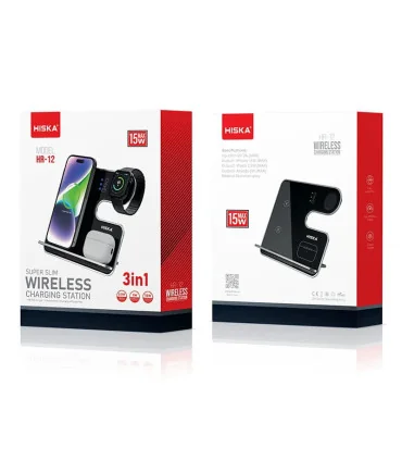 شارژر وایرلس هیسکا 3 کاره hiska HR-12