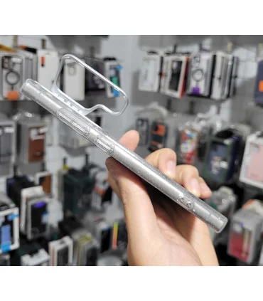 قاب اکلیلی s24 ultra شفاف با محافظ لنز رینگی ست bracket