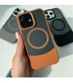 قاب کریستالی چرم ایفون 16 مات مگ سیف stylish