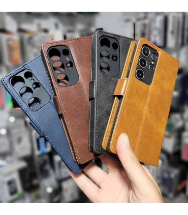 کیف چرمی s25 ultra درجه یک جا کارتی مگنتی MNC