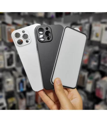 پک قاب و گلس ایفون 13 پرومکس گرین لاین محافظ لنز دار ظریف