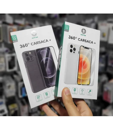 پک قاب و گلس ایفون 13 پرومکس گرین لاین محافظ لنز دار ظریف