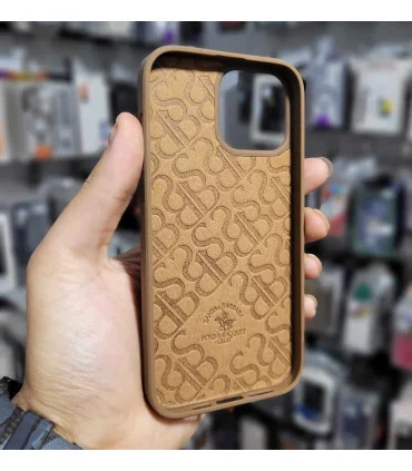 قاب چرمی ایفون 15 پوست ماری polo knight