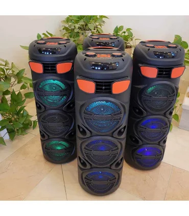 اسپیکر بلوتوثی قابل حمل مدل ZQS‑6301 با میکروفن بی‌سیم