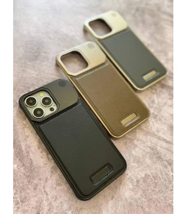 قاب چرم ایفون 16 پرومکس مدل classic fit