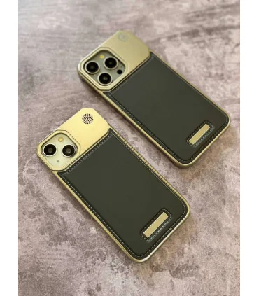 قاب چرم ایفون 16 پرومکس مدل classic fit