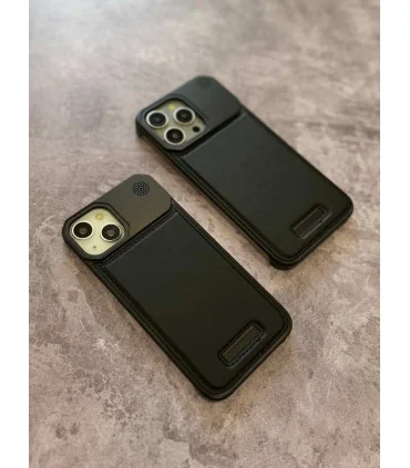 قاب چرم ایفون 16 پرومکس مدل classic fit