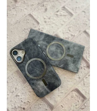 قاب چرم s24 ultra مگ سیف لنز فلزی یونیک