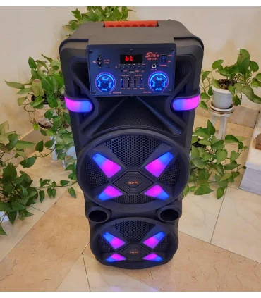 اسپیکر چمدانی قابل حمل غول پیکر zqs 12205 برق مستقیم + شارژی