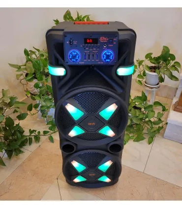 اسپیکر چمدانی قابل حمل غول پیکر zqs 12205 برق مستقیم + شارژی