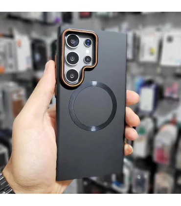 قاب سیلیکونی s24 ultra هارد + محافظ لنز clasic fit