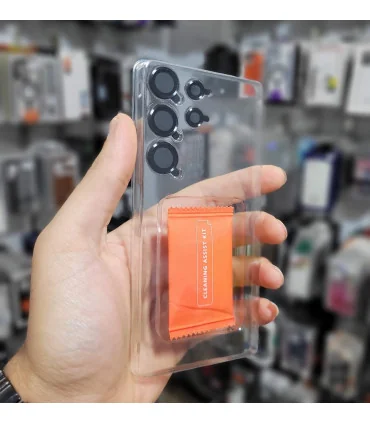 قاب سیلیکونی s24 ultra هارد + محافظ لنز clasic fit