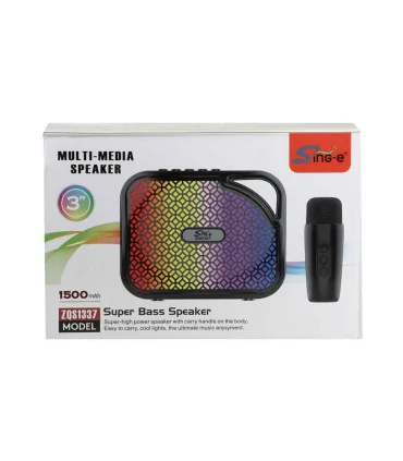 اسپیکر بلوتوثی با میکروفون بی سیم شارژی zqs 1337