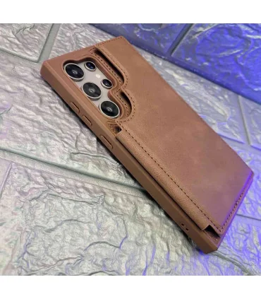 قاب چرمی s24 ultra مگنتی wallet + جا کارتی
