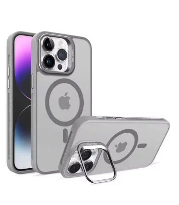 قاب مات ایفون 16 پرومکس مگ سیف استند + محافظ لنز ست |case pro