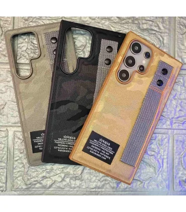 قاب کجسا s24 ultra چرم پارچه ایی milstd