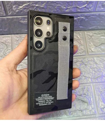 قاب کجسا s24 ultra چرم پارچه ایی milstd