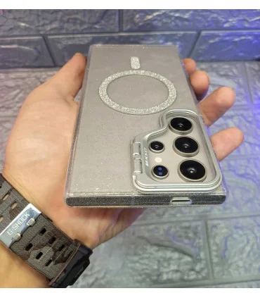 قاب شاین s25 ultra استند شو+ محافظ لنز ست bracket