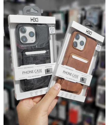 قاب چرمی ایفون 15 پرومکس جا کارتی استند HDD