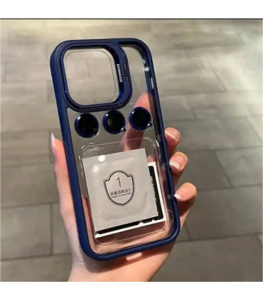 قاب استند ایفون 15 پرومکس + محافظ لنز رینگی esone case