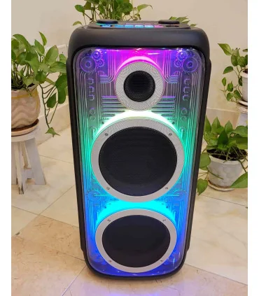 اسپیکر چمدانی bts-2369 سوپر بیس شیشه ایی