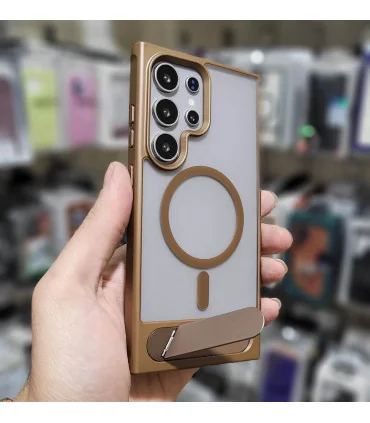 قاب s24 ultra مات استند + محافظ لنز ست craetive