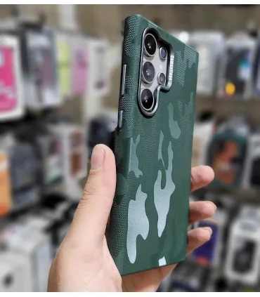 قاب S25 ULTRA جیر چیریکی + محافظ لنز Q SERIES