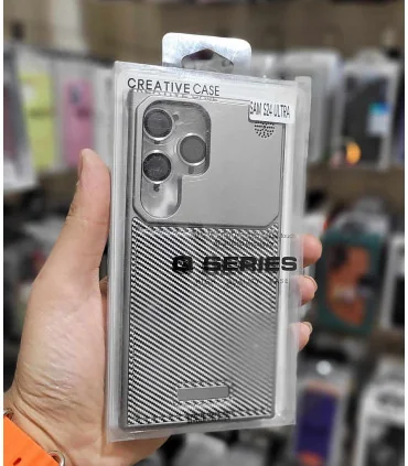 قاب S25 ULTRA سخت جیر + محافظ لنز ست Q SERIES