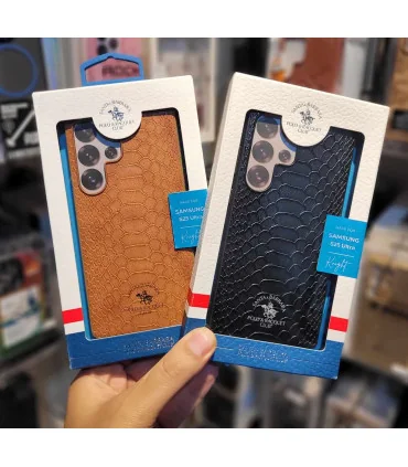 قاب s25 ultra چرم پوست ماری پولو اصل polo