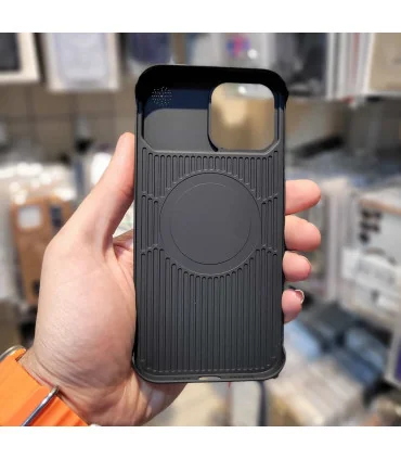 قاب ایفون 13 پرومکس جیر کربنی + محافظ لنز ست q series