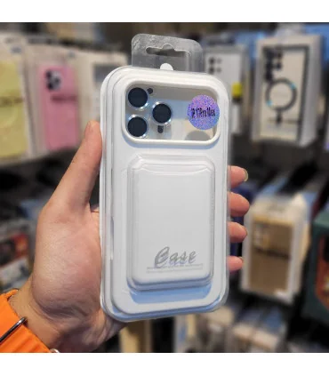 قاب آیفون 17 پرو سیلیکونی + ولت + محافظ لنز