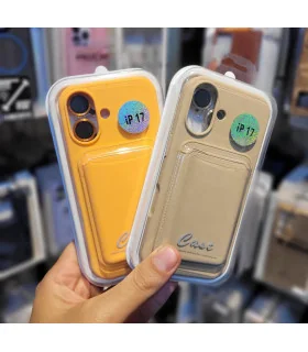 قاب آیفون 17 سیلیکونی + ولت + محافظ لنز