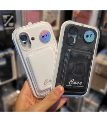 قاب آیفون 17 سیلیکونی + ولت + محافظ لنز