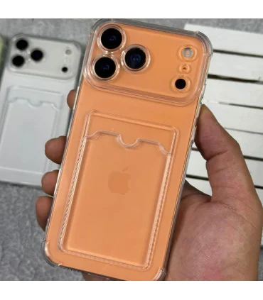 قاب ایفون 17 پرومکس pro max شفاف جا کارتی tpu