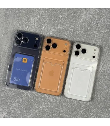 قاب ایفون 17 پرومکس pro max شفاف جا کارتی tpu