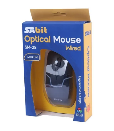 موس سیمی ار جی بی دار سابیت sm-25