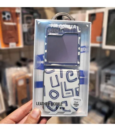 قاب زد فلیپ z flip 6 چرمی اورجینال بلو مانکی