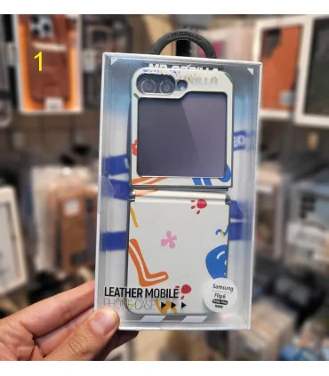 قاب زد فلیپ z flip 6 چرمی اورجینال بلو مانکی