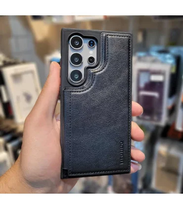 قاب چرمی s24 ultra مگنتی wallet + جا کارتی