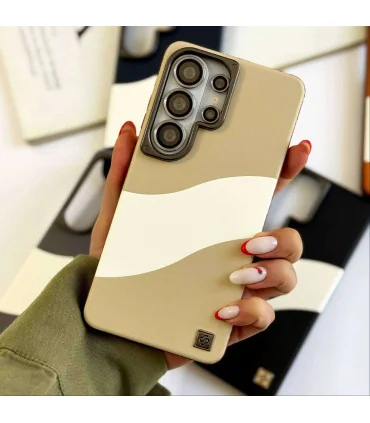 قاب s26 ultra چرم لوگو فلزی uniqe