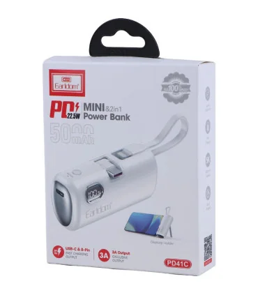 پاور بانک جیبی 5 هزار فست شارژ 22. 5 وات ارلدام pd-4130