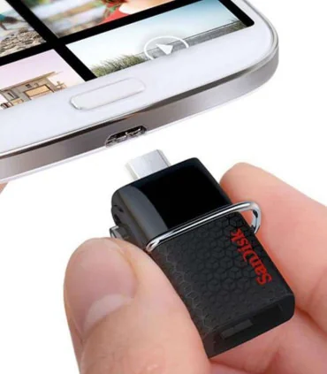 فلش مموری otg دار سن دیسک مدل Ultra Dual USB Drive 3.0 ظرفیت 32 گیگابایت