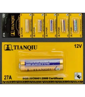 باتری ریموت کنترل TIANQIU مدل 27A AIkaIine - بسته 5 عددی