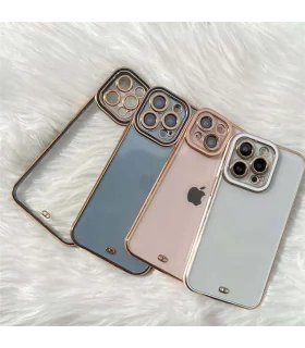 قاب اورجینال لاکچری پشت شفاف دور طلایی ایفون 13 iphone or apple